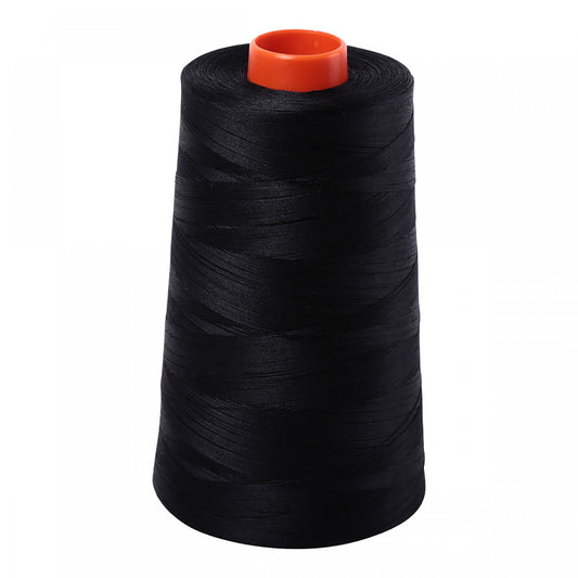 Black Mako Cotton Longarm Quilting Thread 50wt 6452yds Cone Aurifil