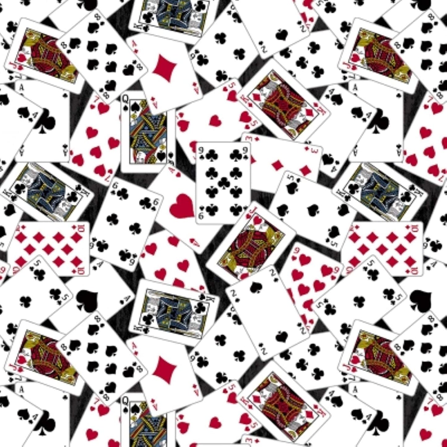Man Cave Playing Card Game Black Windham Fabrics Cotton Fabric