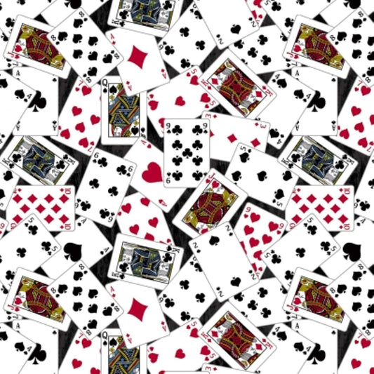 Man Cave Playing Card Game Black Windham Fabrics Cotton Fabric