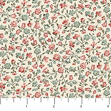 Manoir - Antiques Roadshow™ Ditsy Toss Cream Multi Deborah Edwards Northcott Fabrics Cotton Fabric NC-28973-11