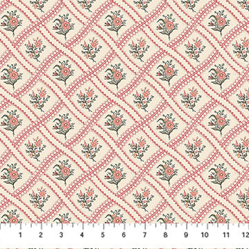 Manoir - Antiques Roadshow™ Grid Cream Multi Deborah Edwards Northcott Fabrics Cotton Fabric NC-28970-11