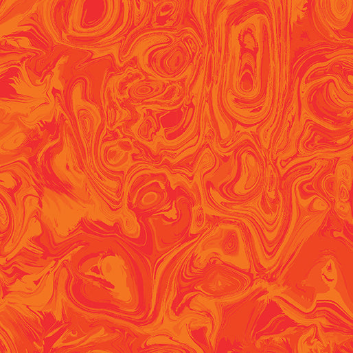 Marbella Flame Orange Paula Nadelstern Benartex Cotton Fabric