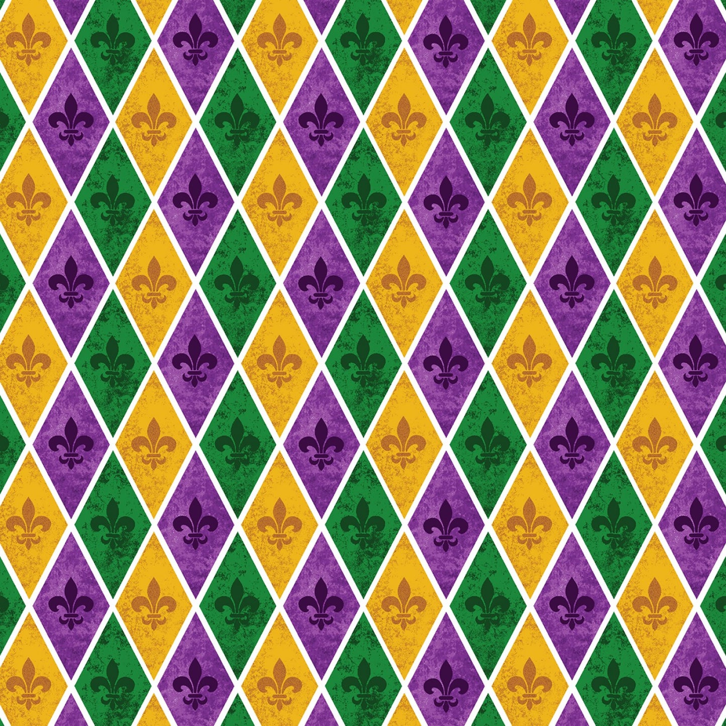 Mardi Gras Argyle Geo Multi Alessandra Gavin Henry Glass Cotton Fabric