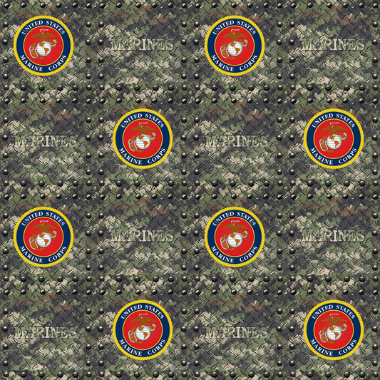 Marine Military Grate Sykel Cotton Fabric