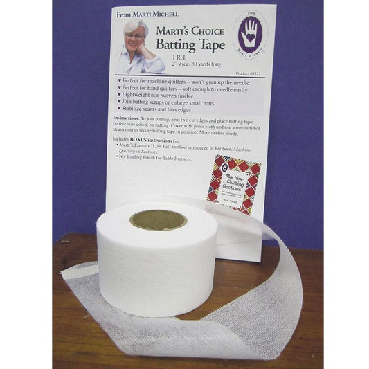 Marti’s Choice Fusible Batting Tape 2" x 30 yrd Non-Woven Michell Marketing