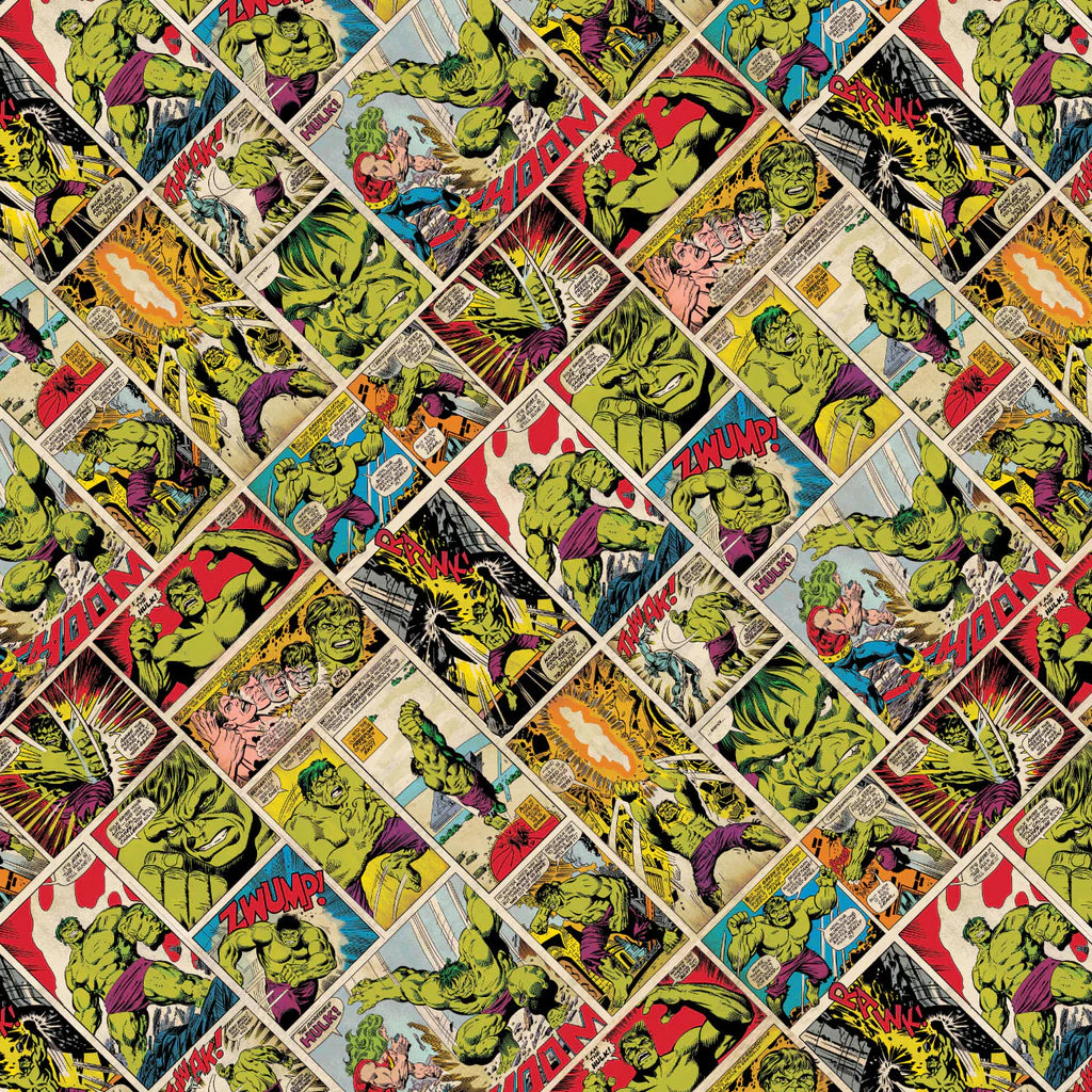 Marvel Comics Collection V Hulk Comic Frames Camelot Cotton fabric