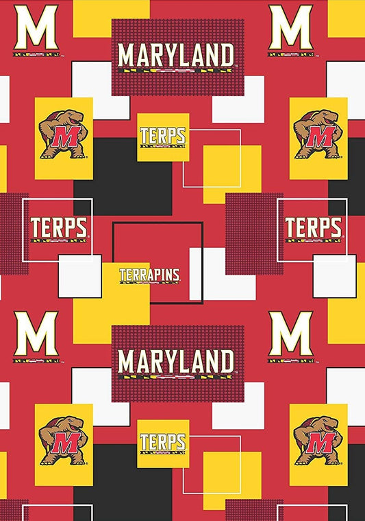 Maryland Terrapins (Terps) NCAA College New Block Sykel Cotton Fabric