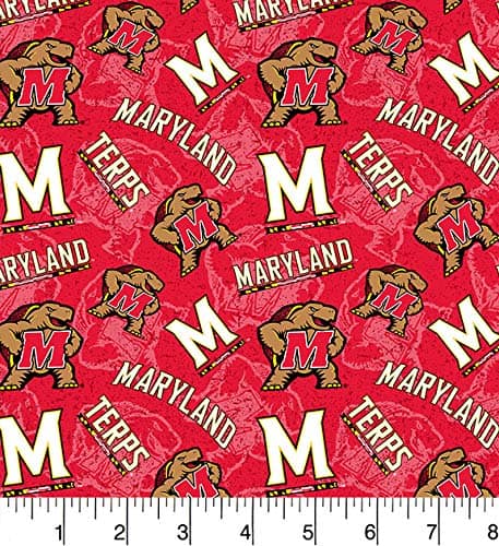 Maryland Terrapins (Terps) NCAA College Tone on Tone Sykel Cotton Fabric