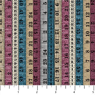 Material Girl Modern Vibes Measuring Tape design Nina Djuric Northcott Fabrics 44 inches Cotton Fabric