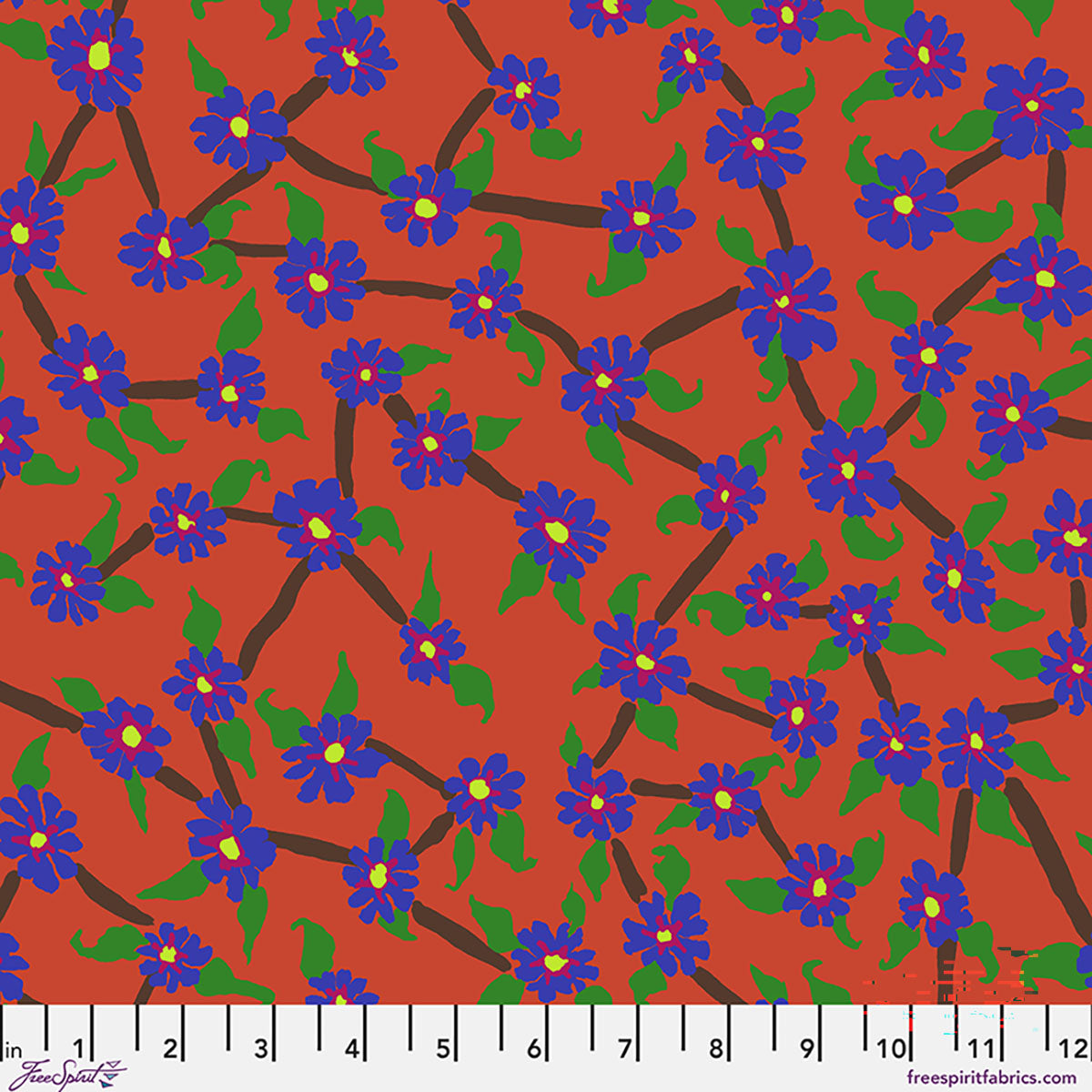 Mayflower Red August 2026 Kaffe Fassett Collective Free Spirit Cotton Fabric FS-PWBM106.RED