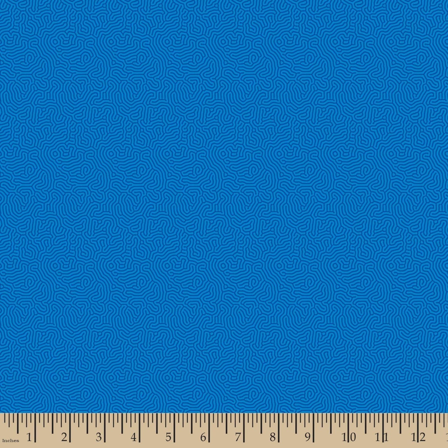 Maze Cerulean Blue Patrick Lose Cotton Fabric