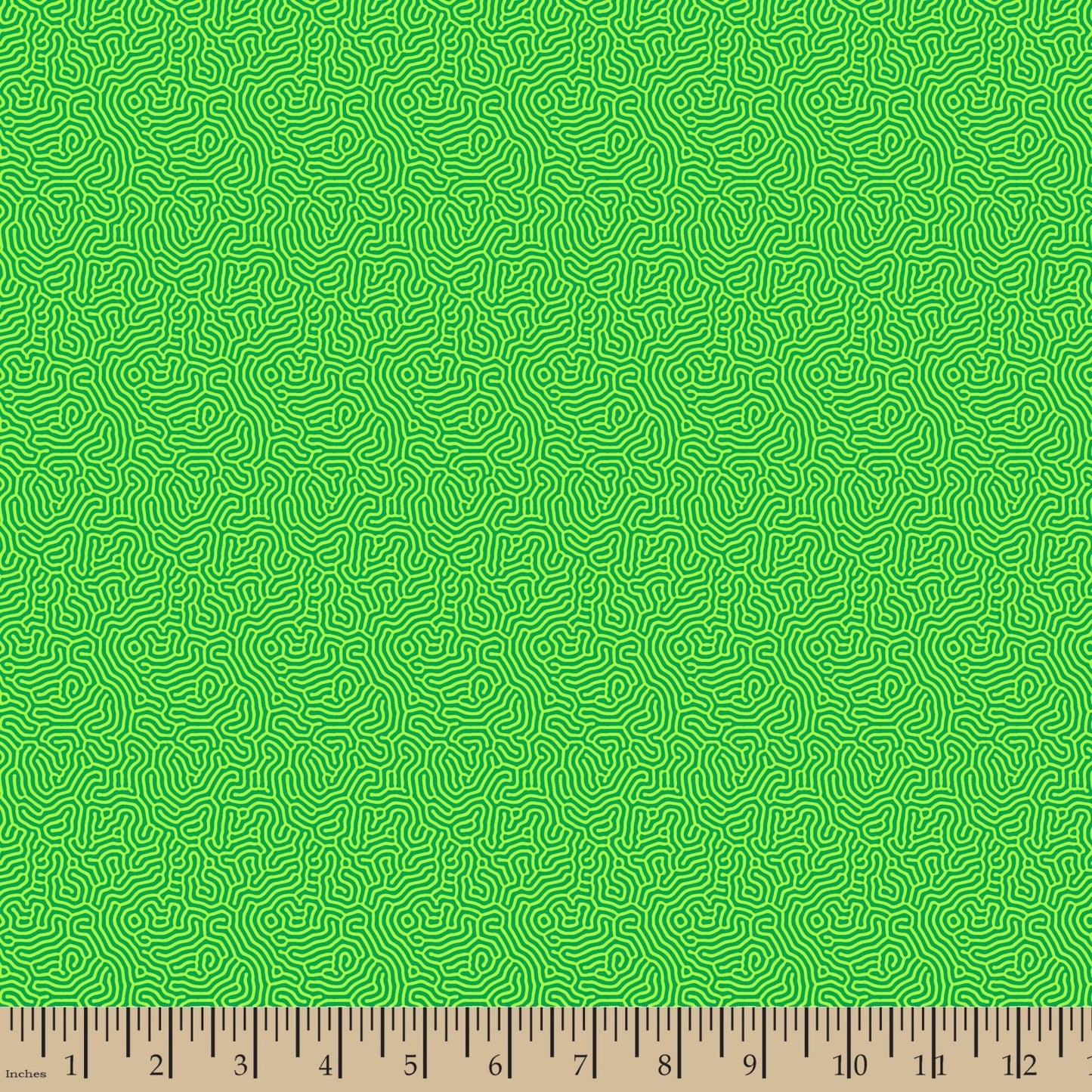 Maze Grass Green Patrick Lose Cotton Fabric