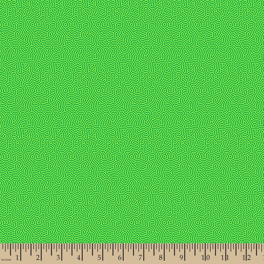 Maze Grass Green Patrick Lose Cotton Fabric