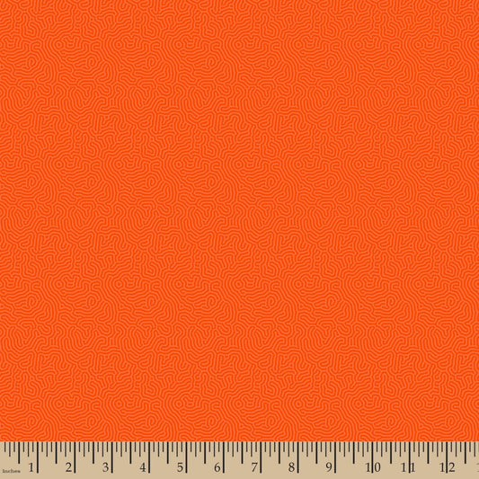 Maze Orange Patrick Lose Cotton Fabric