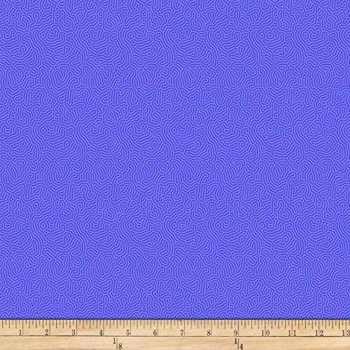 Maze Periwinkle Blue Purple Patrick Lose Cotton Fabric