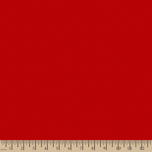 Maze Red Velvet Patrick Lose Cotton Fabric