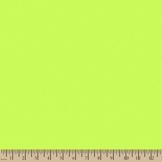 Maze Wasabi Green Yellow Patrick Lose Cotton Fabric