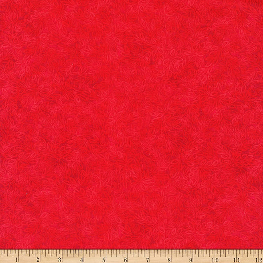 Meadow Mini Leaf Blender Cherry Red Timeless Treasures Cotton Fabric