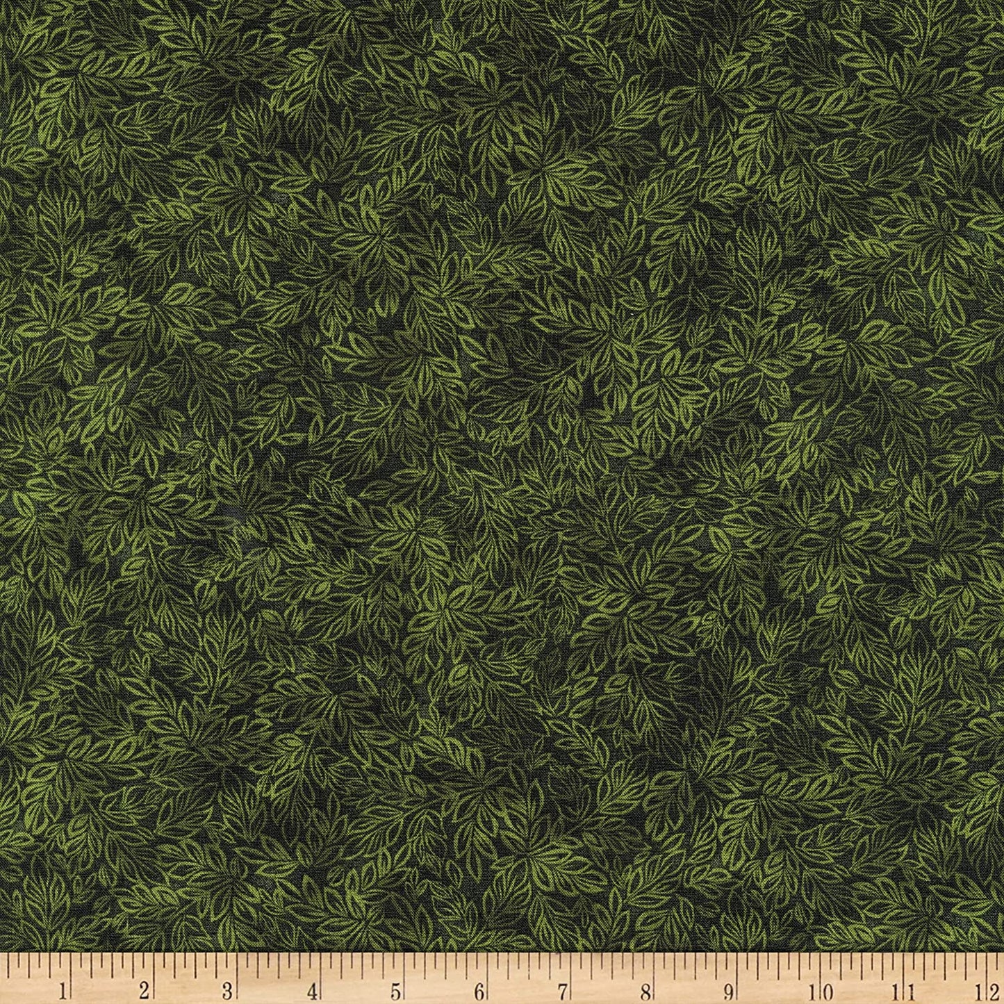 Meadow Mini Leaf Blender Forest Green Timeless Treasures Cotton Fabric