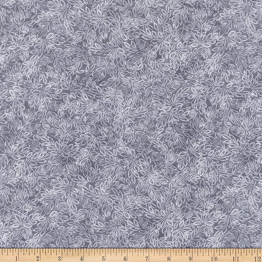 Meadow Mini Leaf Blender Grey Timeless Treasures Cotton Fabric