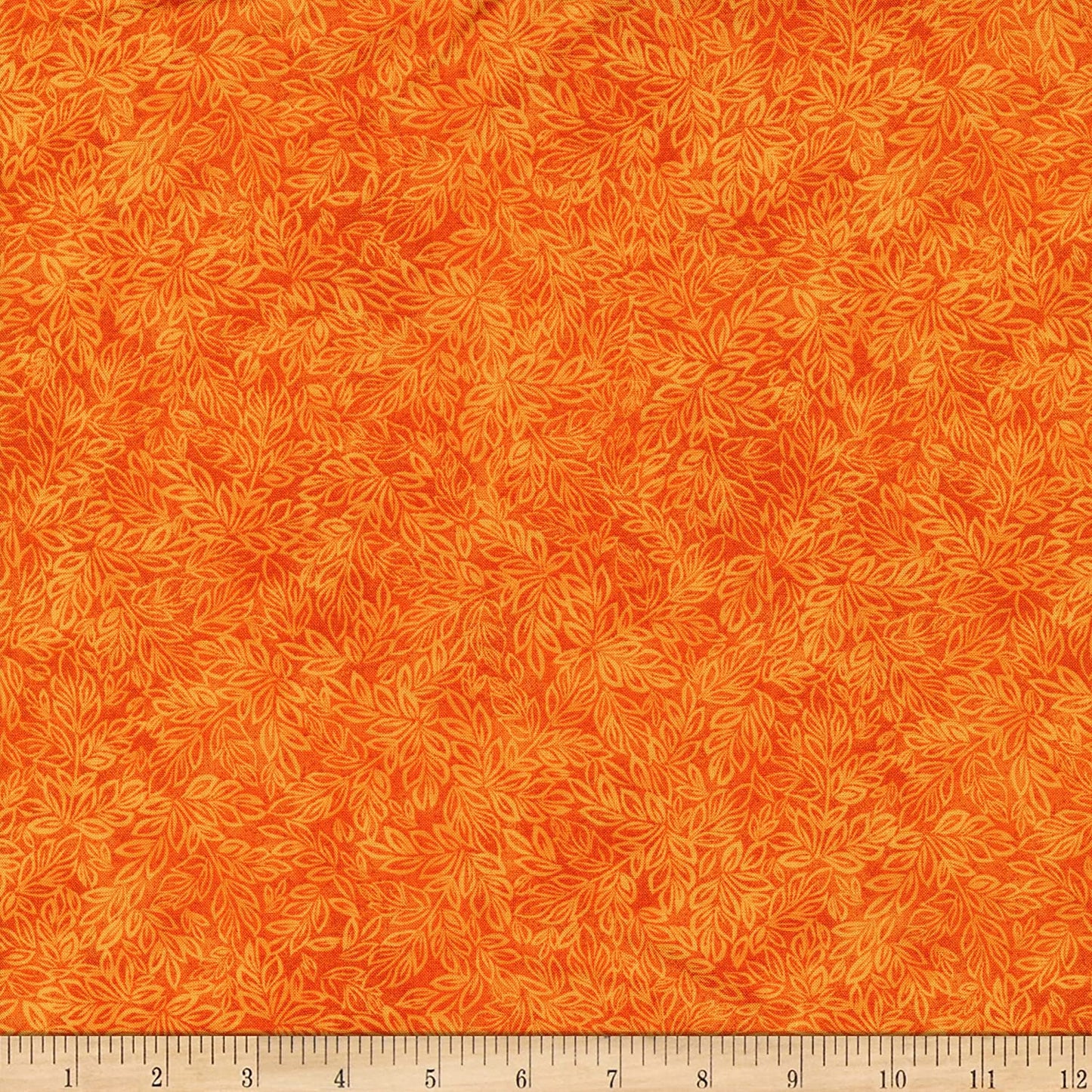 Meadow Mini Leaf Blender Pumpkin Orange Timeless Treasures Cotton Fabric