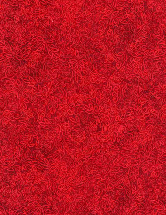 Meadow Mini Leaf Blender Red Timeless Treasures Cotton Fabric