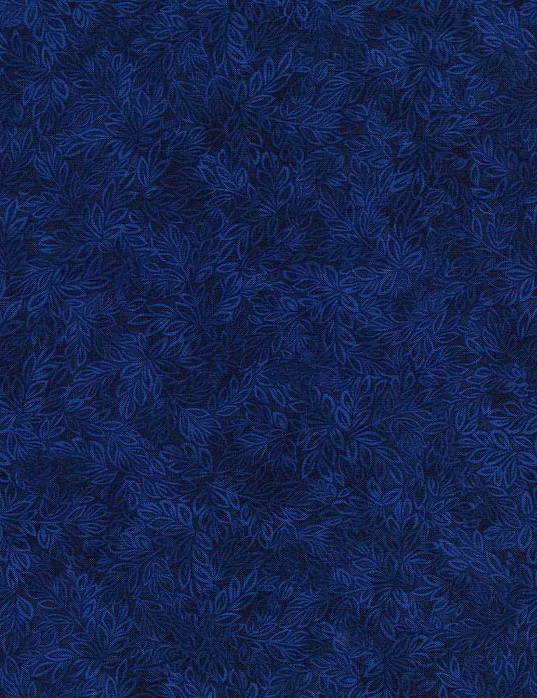 Meadow Mini Leaf Blender Sapphire Timeless Treasures Cotton Fabric