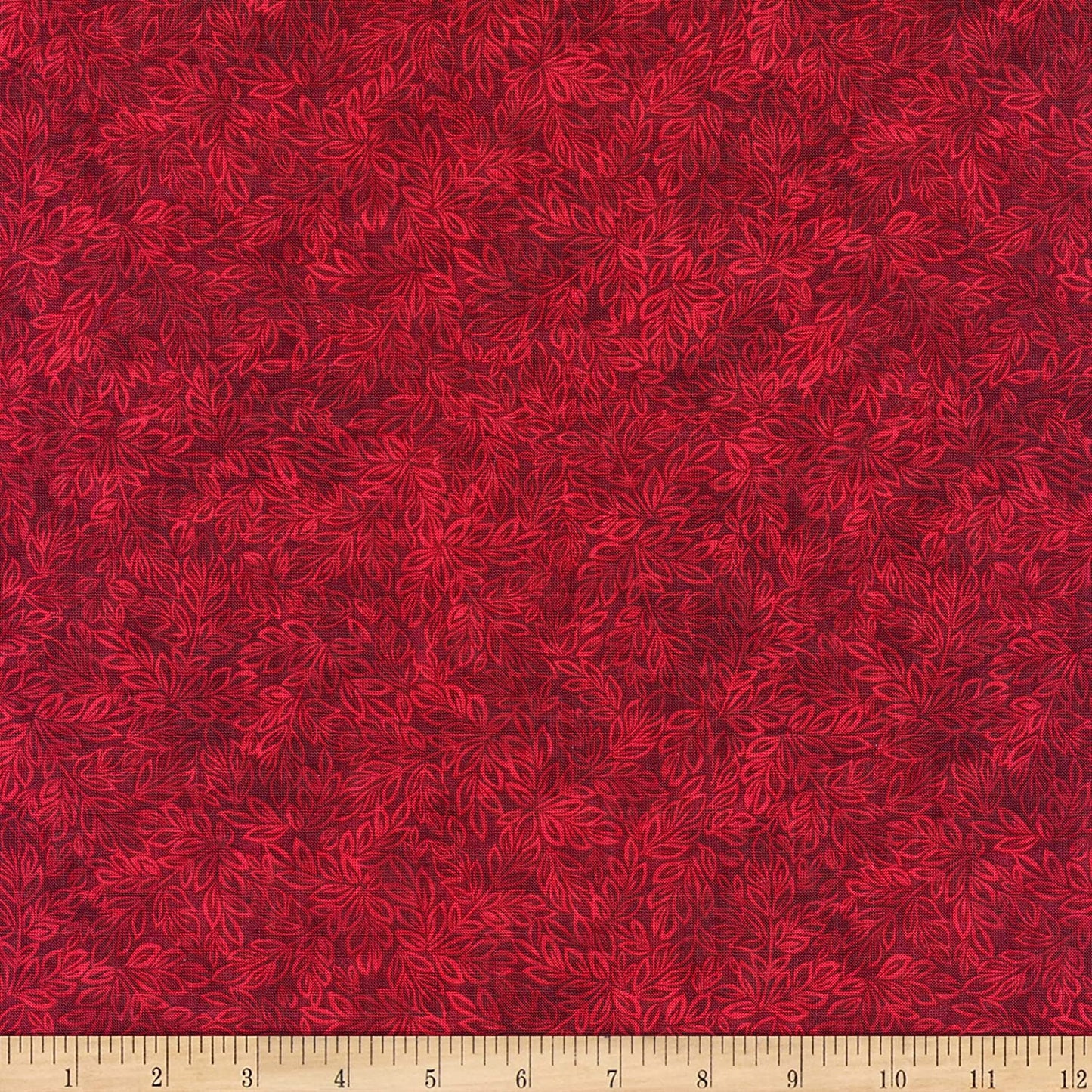 Meadow Mini Leaf Blender Wine Dark Red Timeless Treasures Cotton Fabric