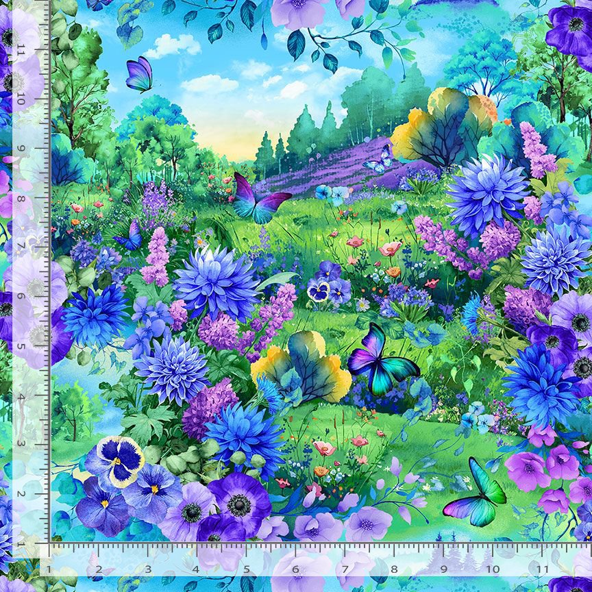 Meadow Bloom Wild Floral Multi Chong-A-Hwang Timeless Treasures Cotton Fabric TT-MEADOW-CD3951-MULTI