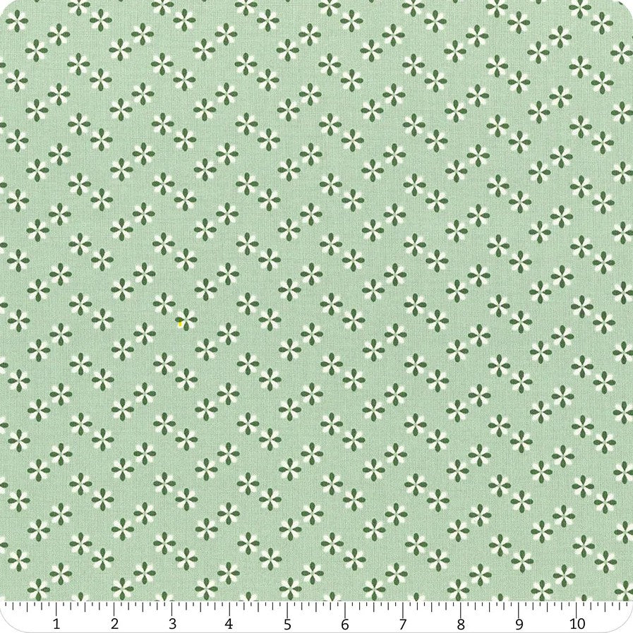 Meadow Moments Flower Sprinkle Mint Green Little Forest Atelier Riley Blake Designs Cotton Fabric RB-C17235-MINT