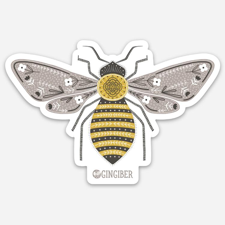 Bumble Bee Sticker Meadowmere Stacie Bloomfield Gingiber