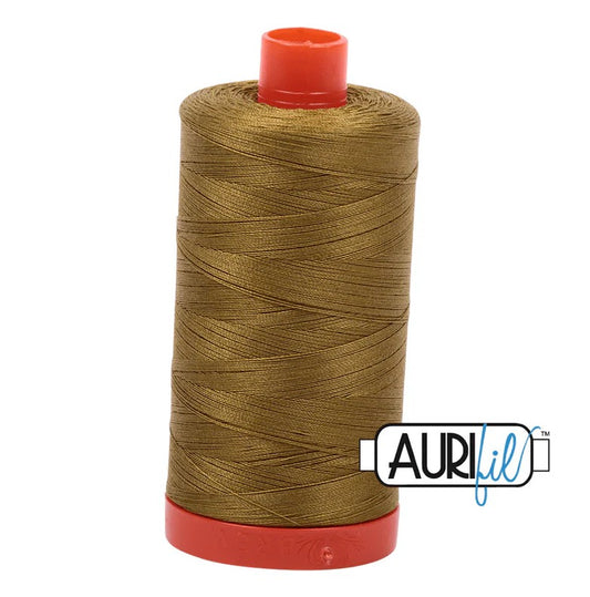 Medium Olive Green Aurifil Cotton Quilting Thread Solid 50wt 1300m 1422yds Aurifil AF-A1050-2910
