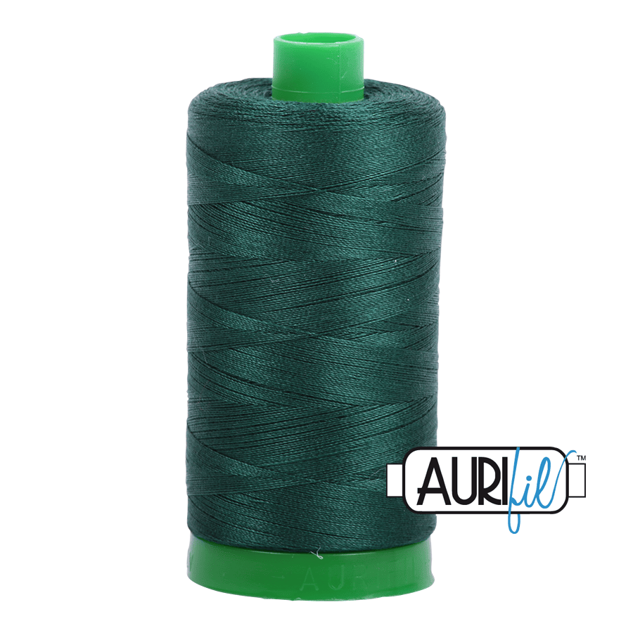 Medium Spruce Green 40 wt 1094 yd Large Spool Aurifil Cotton Quilting Thread AF-MK40SC6-2885