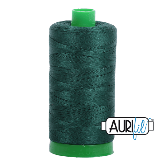 Medium Spruce Green 40 wt 1094 yd Large Spool Aurifil Cotton Quilting Thread AF-MK40SC6-2885