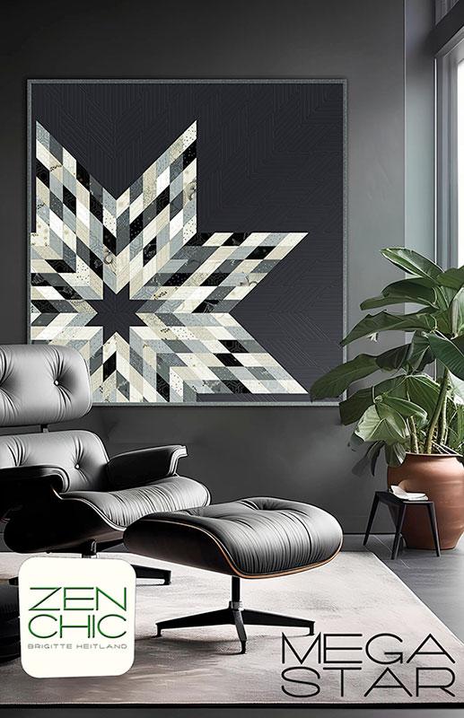 Mega Star 49''x49'' Quilt Pattern Zen Chic ZC-MSQP