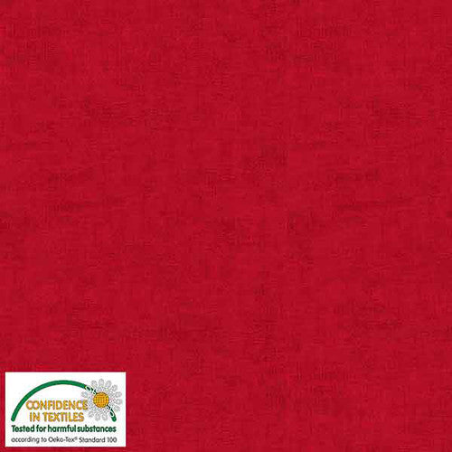 Melange Basic Tonal Blender Bright Red Stof Blank Quilting Cotton Fabric