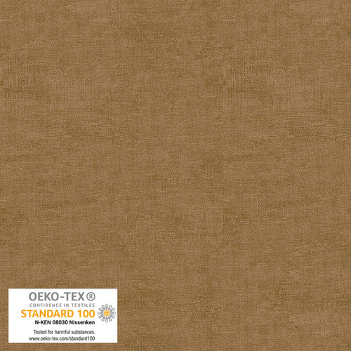 Melange Basic Tonal Blender Caramel Brown Stof Blank Quilting Cotton Fabric