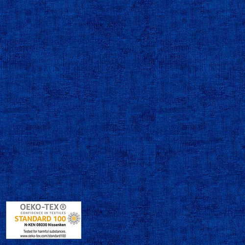 Melange Basic Tonal Blender Cobalt Blue Stof Blank Quilting Cotton Fabric