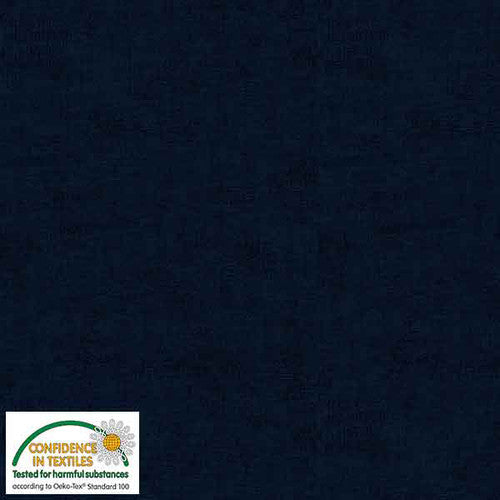 Melange Basic Tonal Blender Dark Black Stof Blank Quilting Cotton Fabric