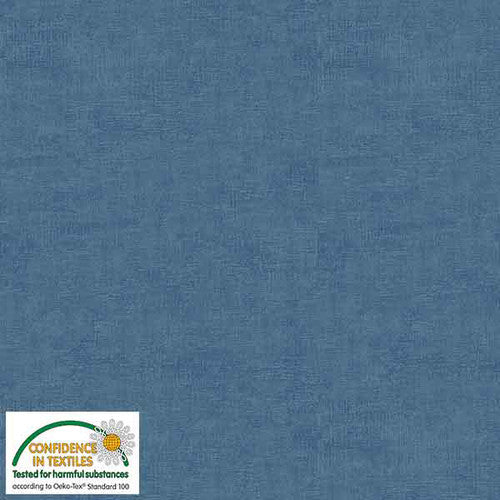 Melange Basic Tonal Blender Dark Denim Stof Blank Quilting Cotton Fabric