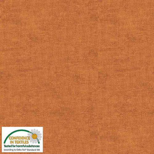 Melange Basic Tonal Blender Dark Rust Stof Blank Quilting Cotton Fabric