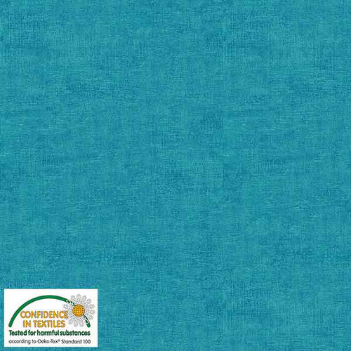 Melange Basic Tonal Blender Dark Teal Stof Blank Quilting Cotton Fabric