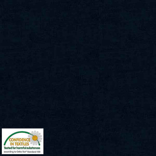 Melange Basic Tonal Blender Deep Black Stof Blank Quilting Cotton Fabric