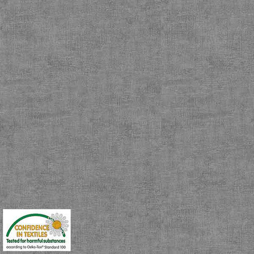 Melange Basic Tonal Blender Medium Charcoal Stof Blank Quilting Cotton Fabric