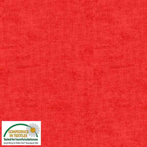 Melange Basic Tonal Blender Poppy Red Stof Blank Quilting Cotton Fabric