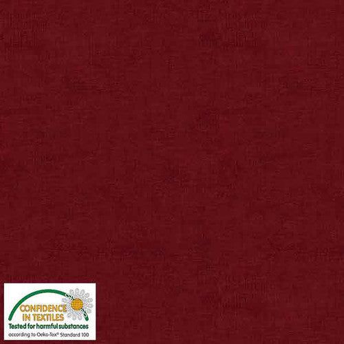 Melange Basic Tonal Blender Ruby Wine Red Stof Blank Quilting Cotton Fabric