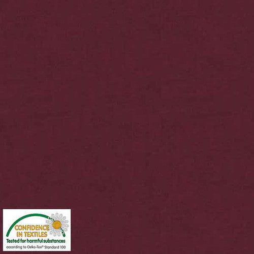 Melange Basic Tonal Blender Tawny Port Maroon Stof Blank Quilting Cotton Fabric