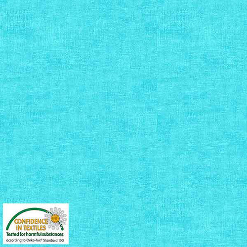 Melange Basic Tonal Blender Turquoise Blue Stof Blank Quilting Cotton Fabric