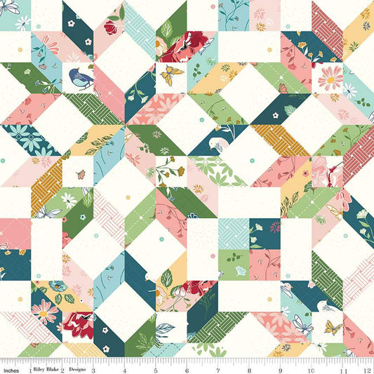 Melody Carpenter Star Cheater Print Multi Beverly McCullough Riley Blake Designs Cotton Fabric