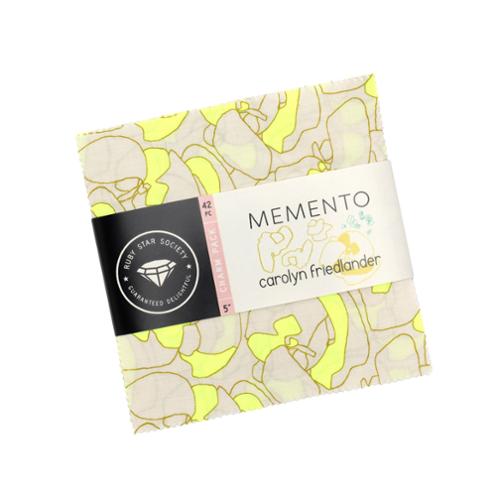 Memento 5" Squares Charm Pack 42pcs Carolyn Friedlander Ruby Star Society Moda Cotton Fabric MD-RS8000PP